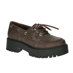 Women’s Brown Platform Oxford Shoes – Size 11 – Brand New